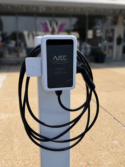 EV charger at AJEC Charging Station