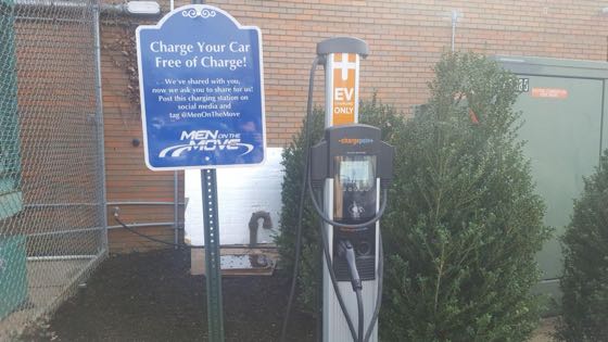 EV charger at Men on the Move Self Storage