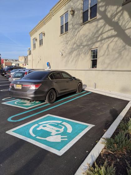 EV charger at Red Bank English Plaza Lot