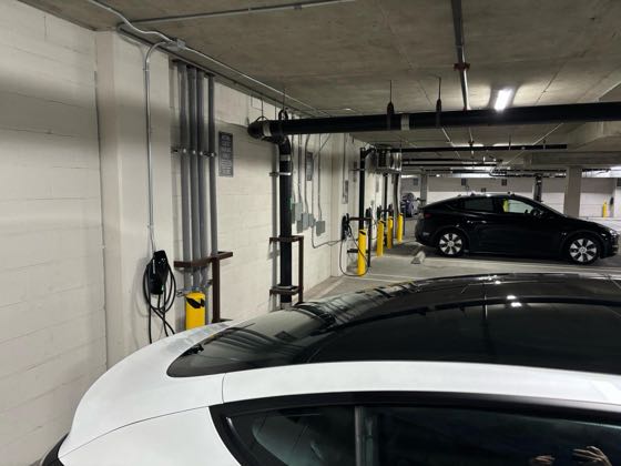 EV charger at Seabluff Retail Store Garage