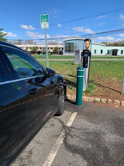 EV charger at Bridgewater Library