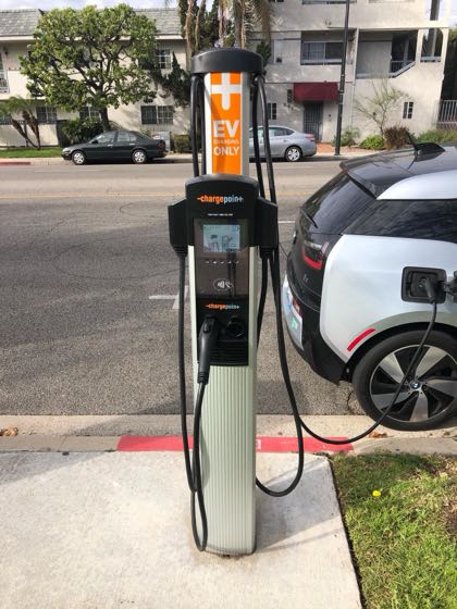 EV charger at 300 N Buena Vista St Parking