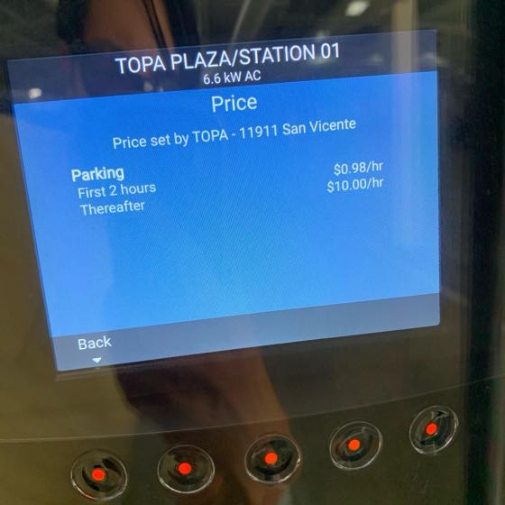 EV charger at TOPA Plaza