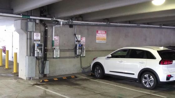 EV charger at Lyon Place Garage
