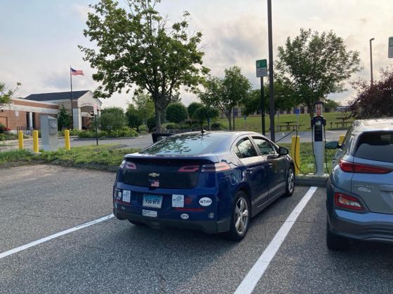 EV charger at Agawam Library