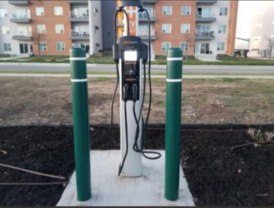 EV charger at City Cedar Park CP Rec Center
