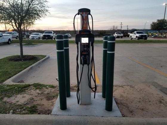 EV charger at City Cedar Park CP City Hall