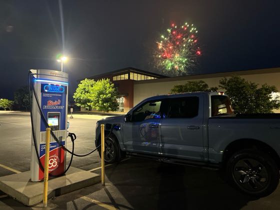 EV charger at Blain's Farm and Fleet