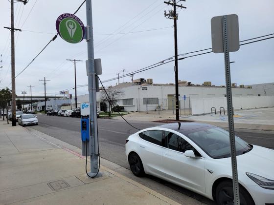 EV charger at Hindry Ave Parking/Charging