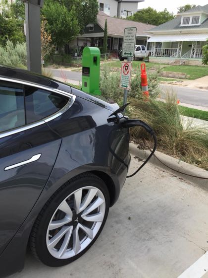EV charger at Wabi House Fort Worth