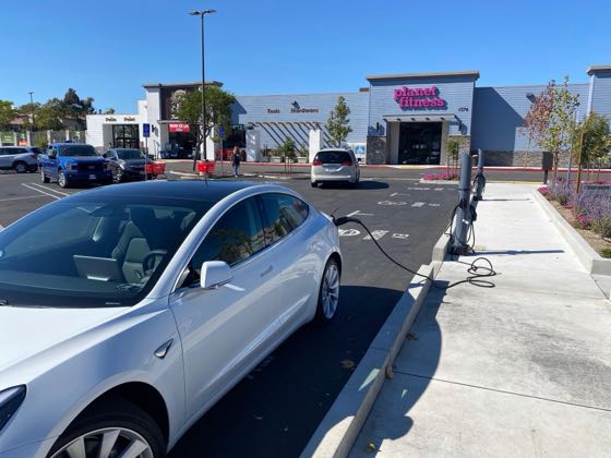 EV charger at Oak Park Plaza