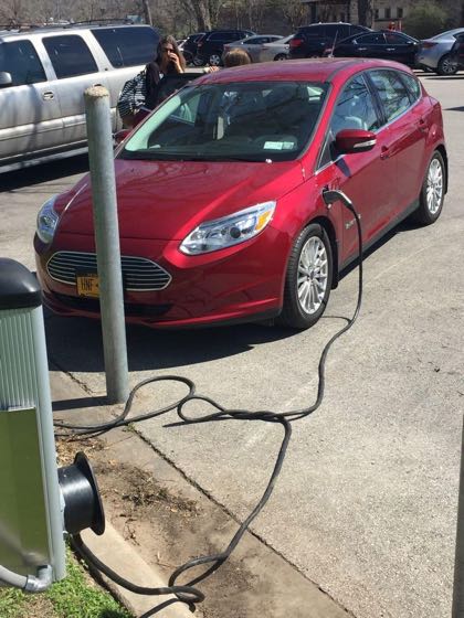 EV charger at Barton Springs Pool