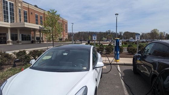 EV charger at St Luke's University - Upper Bucks Campus