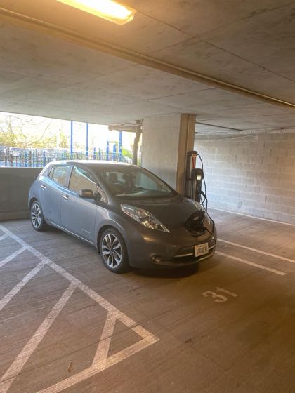 EV charger at Solstice on the Park Garage