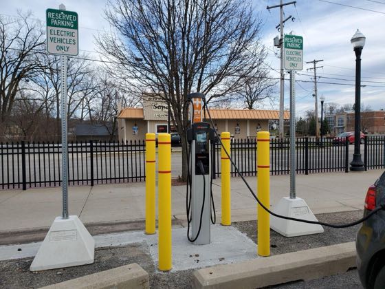 EV charger at Hastings Parking Lot #3