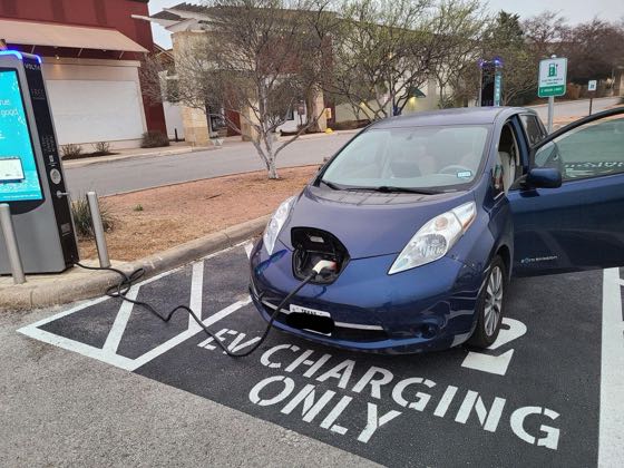 EV charger at The Shops at La Cantera - Anthropologie