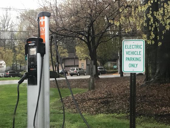 EV charger at Paramus Department of Public Works