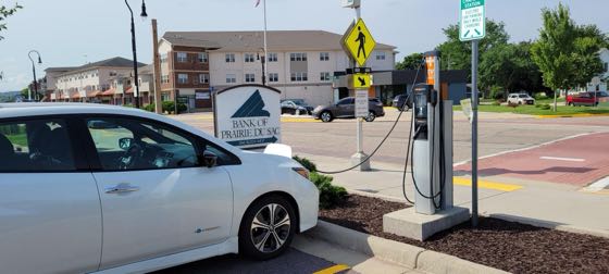 EV charger at Water St Parking Lot