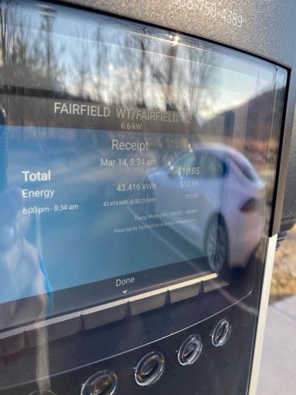 EV charger at Fairfield Inn & Suites