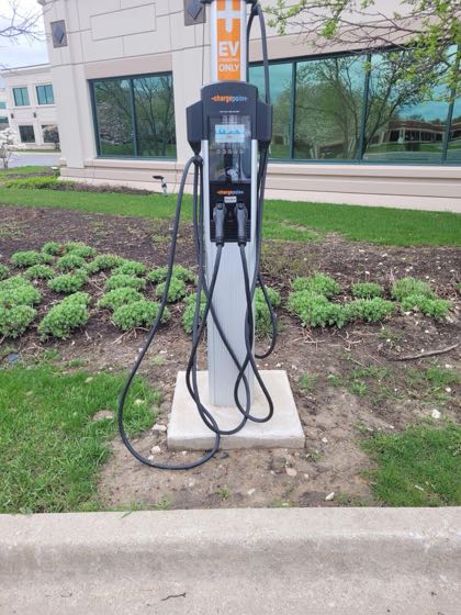 EV charger at Lundstrom Insurance