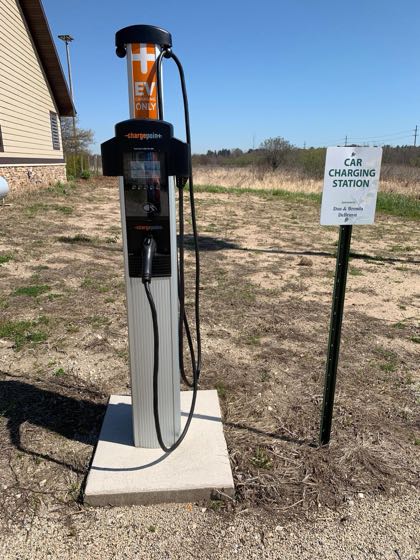 EV charger at Woodland Dunes Nature Center & Preserve