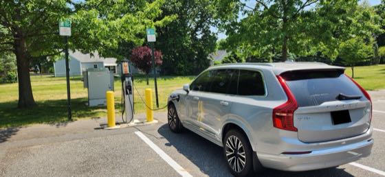 EV charger at Agawam School Street Park