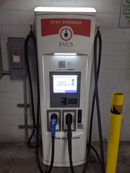 EV charger at City of Los Angeles Lot 702
