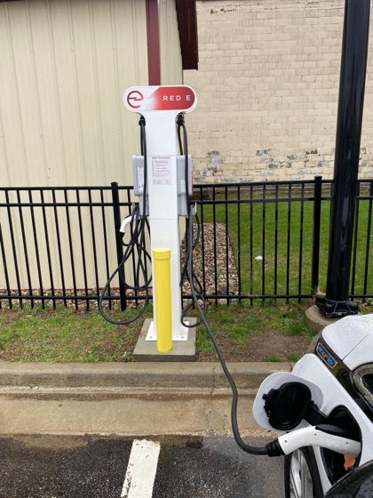 EV charger at Huron St Parking Lot West