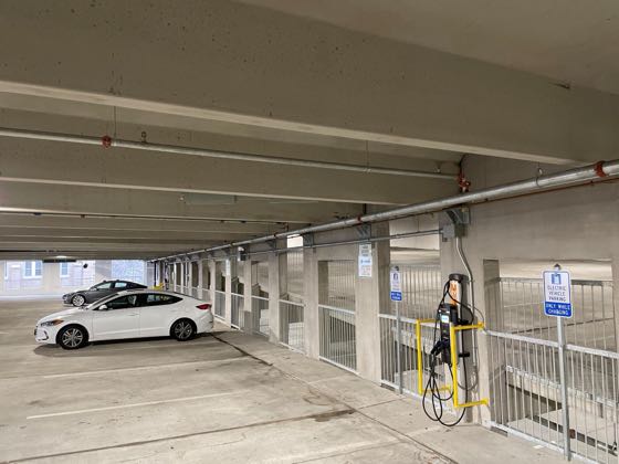 EV charger at Civic Center Parking Garage