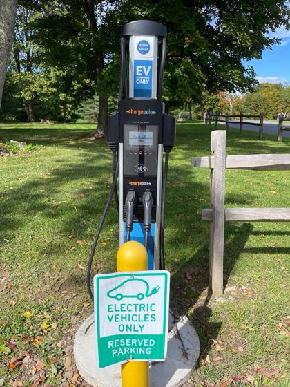EV charger at Brewery Ommegang