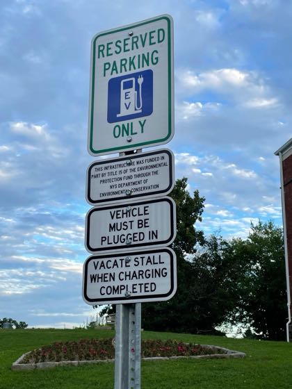 EV charger at WVOX Radio