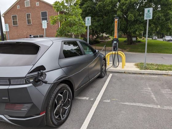 EV charger at Bucknell University - Holmes Hall