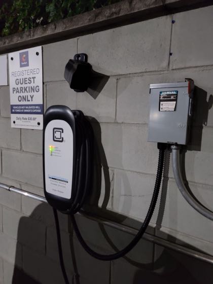 EV charger at Comfort Inn Prospect Park