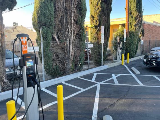 EV charger at N Lake St Parking Lot