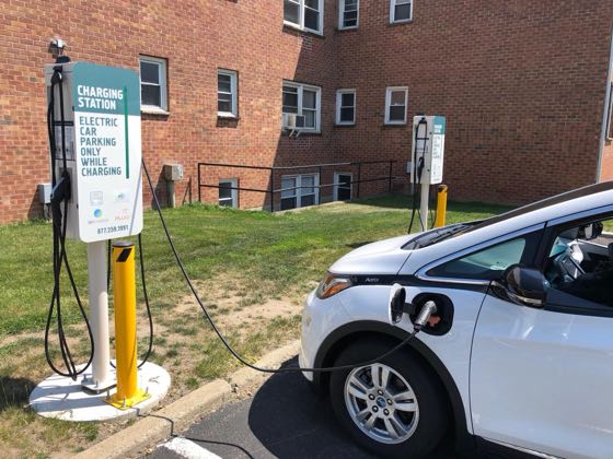 EV charger at Cottage Street Apartments