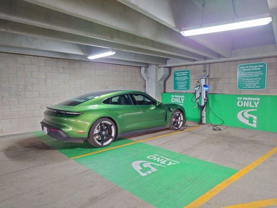 EV charger at Bridgewater Place Parking Garage