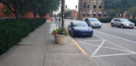EV charger at E Berry St & S Barr St Parking