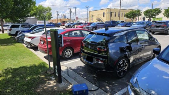 EV charger at Grapevine Farmers Market