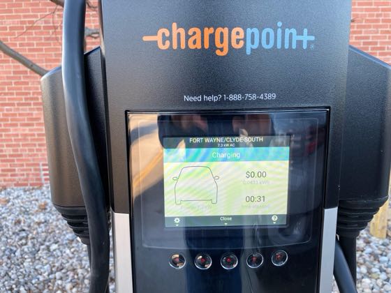 EV charger at Clyde Theater