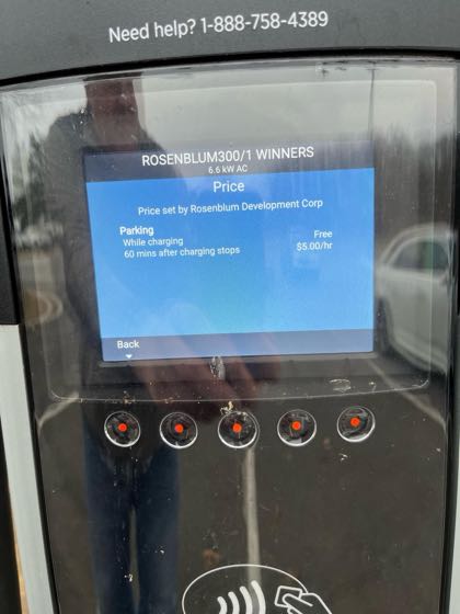 EV charger at Rosenblum Companies