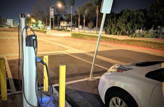 EV charger at Westminster Civic Center - Outer Lot