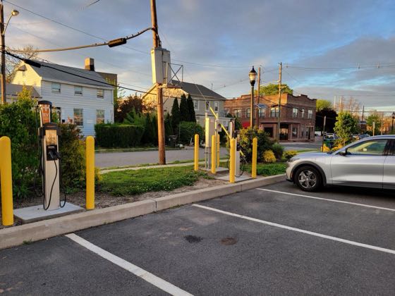 EV charger at Woodbridge Downtown Parking