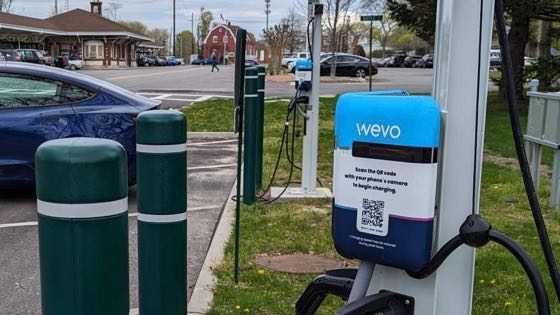 EV charger at Romania Center at Long Island Railroad Station Plaza