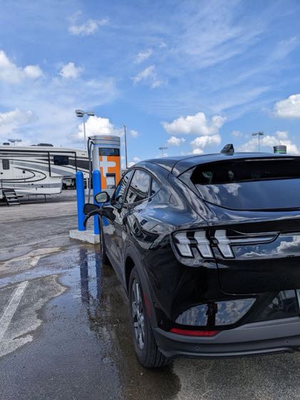 EV charger at Phillips Chevrolet Hyundai RV of Bradley