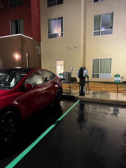 EV charger at TownePlace Suites by Marriott Hot Springs
