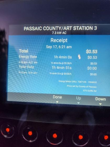 EV charger at Passaic County Arts Center
