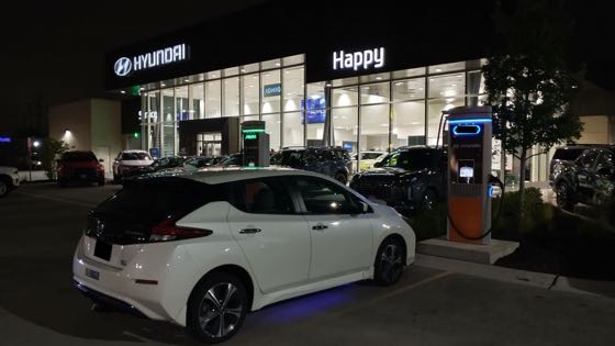 EV charger at Happy Hyundai