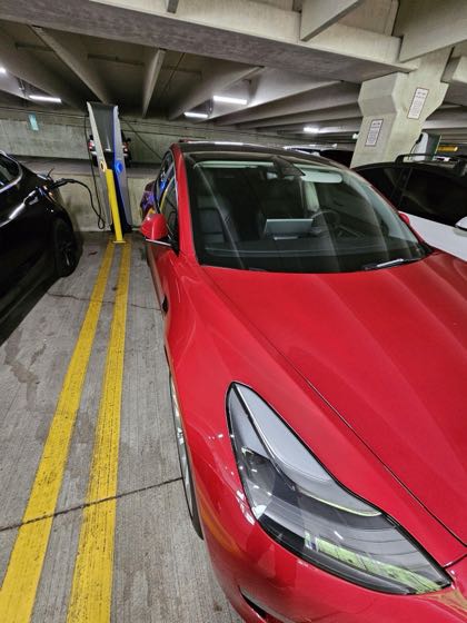 EV charger at Downtown Storrs Parking Garage