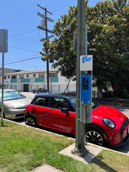 EV charger at Clarington Ave Parking