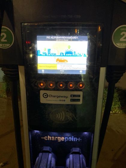 EV charger at Wyndham Garden Hotel
